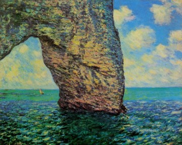 El Manneport durante la marea alta Claude Monet Pinturas al óleo